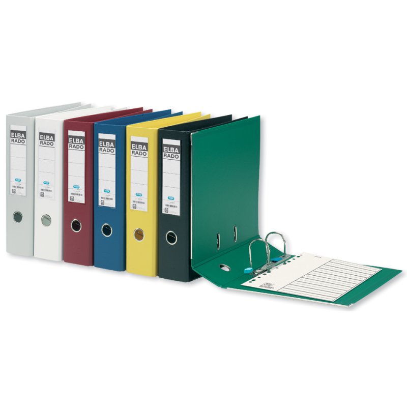 ELBA classeur rado plast A4, blanc, 80 mm, 20 pièces