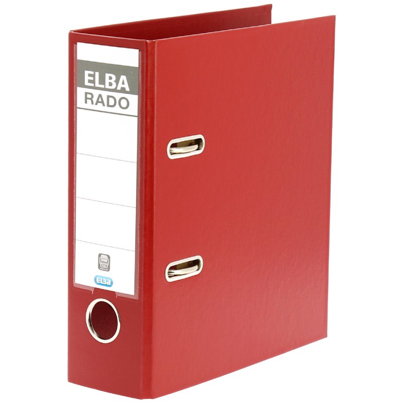 ELBA classeur rado plast A5 debout, rouge, 75 mm