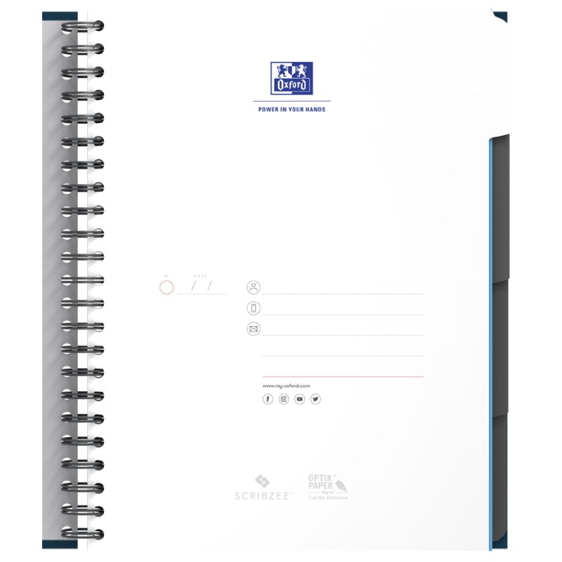Oxford Office bloc-notes A4+, quadrillé, 120 feuilles, 90 g/m²