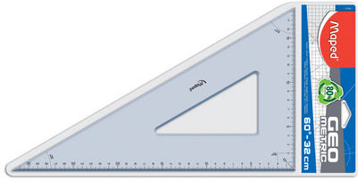 Maped tekendriehoekmeter 60°, transparant, 320 mm katheetlengte