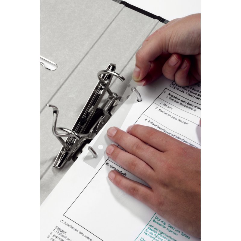 DURABLE bandes de renforcement perforées auto-adhésives, transparent, 60 et 80 mm, 50 pièces