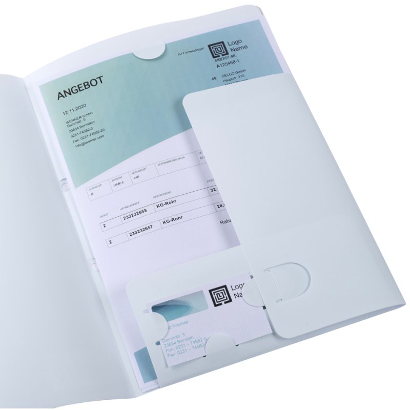 Oxford chemise de présentation image+ avec pochette de visualisation A4, blanc