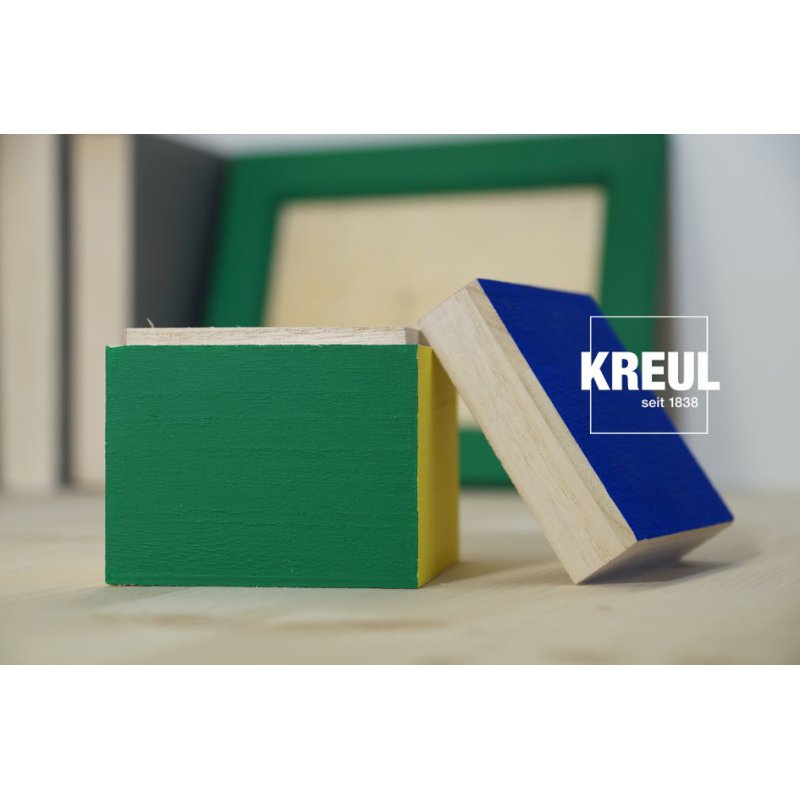 KREUL peinture acrylique mate set de base, 6 × 20 ml, pinceau inclus