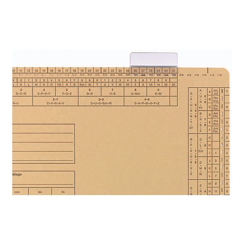 ELBA porte-documents pour classeurs, transparent, 3 compartiments, 50 pièces