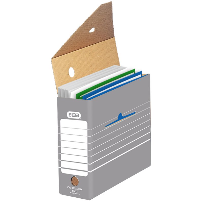 ELBA tric archiefbox A4, grijs/wit, 110 mm breed, 10 stuks
