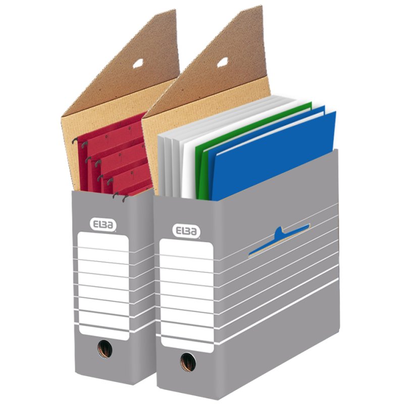 ELBA tric archiefbox A4, grijs/wit, 110 mm breed, 10 stuks