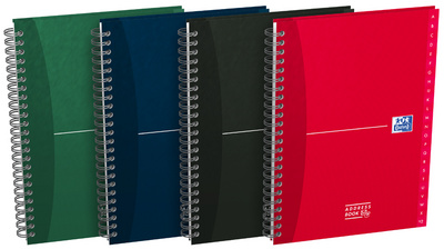 Oxford adresboek Office A5, spiraal, alfabetisch register, 80 vel