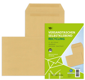 MAILmedia verzendenvelop kraft bruin C4, zelfklevend, zonder venster, 10 stuks