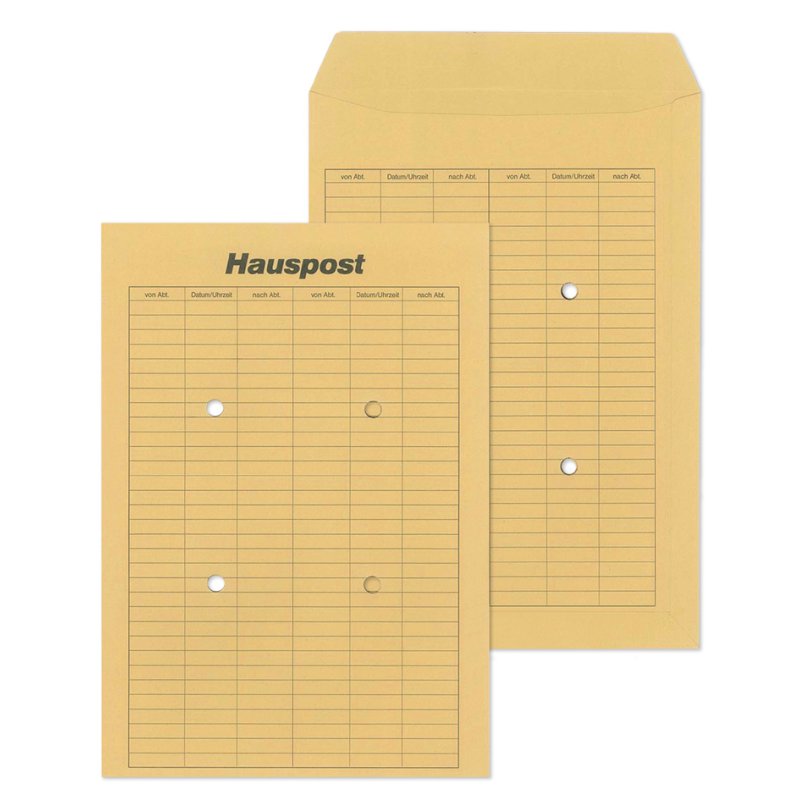 MAILmedia C4 internal mail bags, brown, non-gummed, 250 pieces