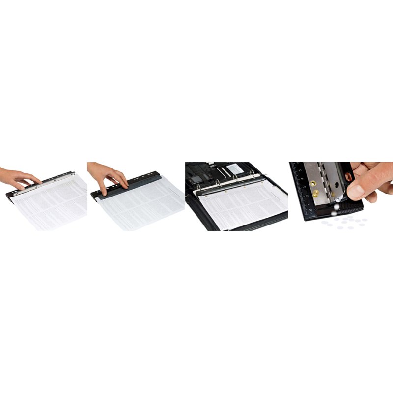 WEDO pocket hole punch Business, 4-hole punch, black