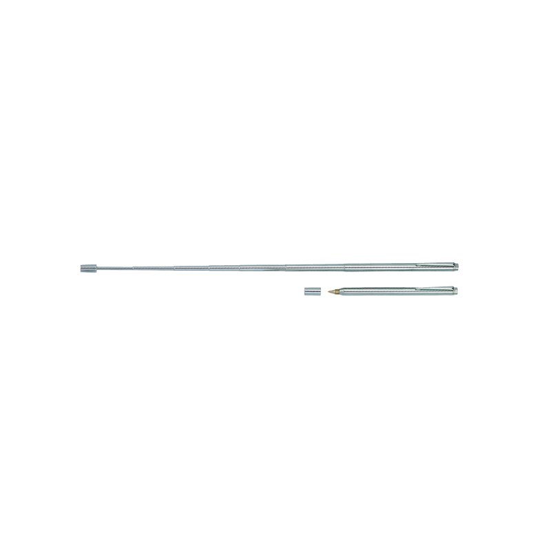 MAUL telescopic ballpoint pen with pointer, silver, chrome-plated, 130 mm