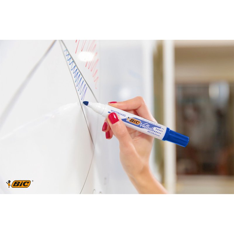 Bic marqueur tableau blanc Velleda 1701 ECOlutions, bleu, 1,4 mm