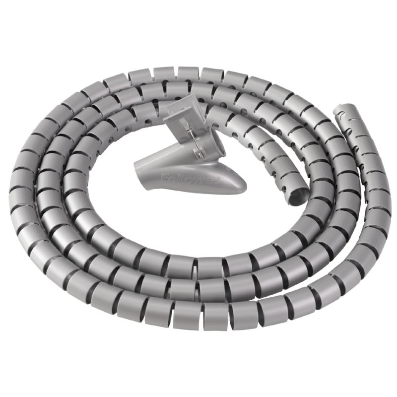 Fellowes organisateur de câbles Cable Zip, réutilisable, argent, diamètre 20 mm