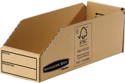 Fellowes Bankers Box Earth opbergdoos kleine onderdelen, bruin, 98×280×102 mm, 50 stuks