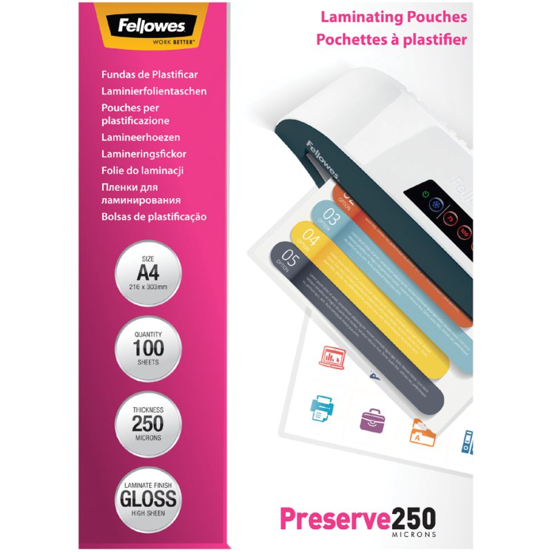 Fellowes lamineerhoezen A5, glanzend, 160 mic, 100 stuks