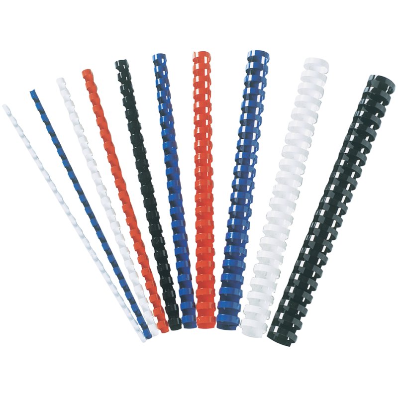 Fellowes bindruggen 10 mm, zwart, 21 ringen, 100 stuks
