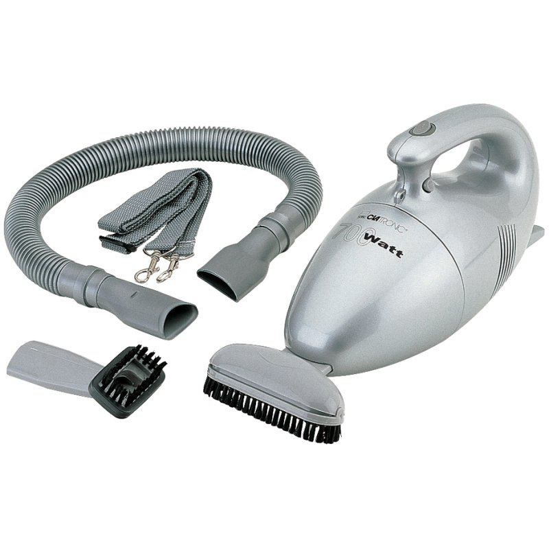 CLATRONIC handstofzuiger HS 2631, zilver/grijs, 700 Watt, 6 m kabel
