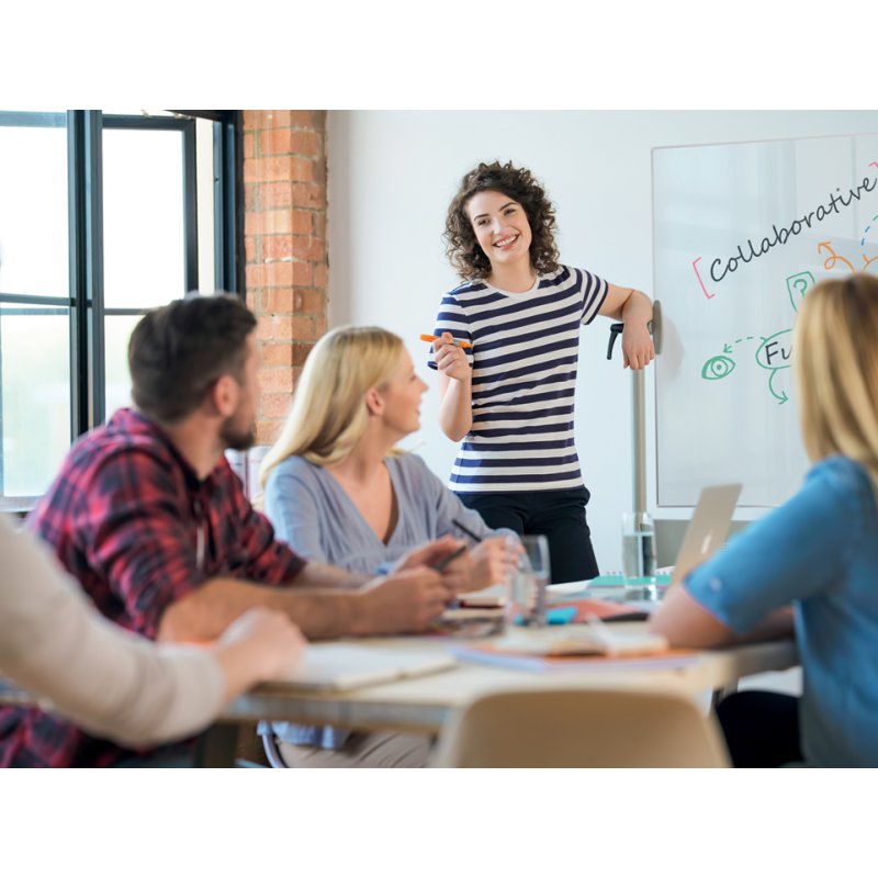 nobo draaibaar whiteboard mobiel, 120×90 cm, magnetisch, Nano Clean