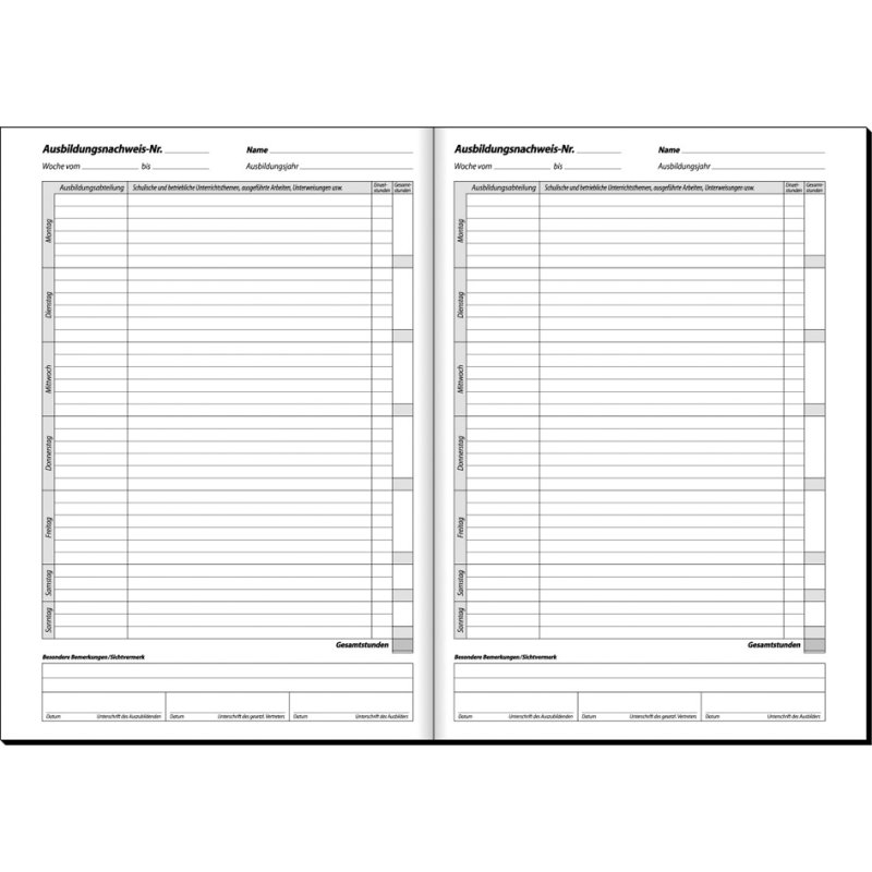 sigel training record form book, white, A4, 28 sheets, 5 pieces