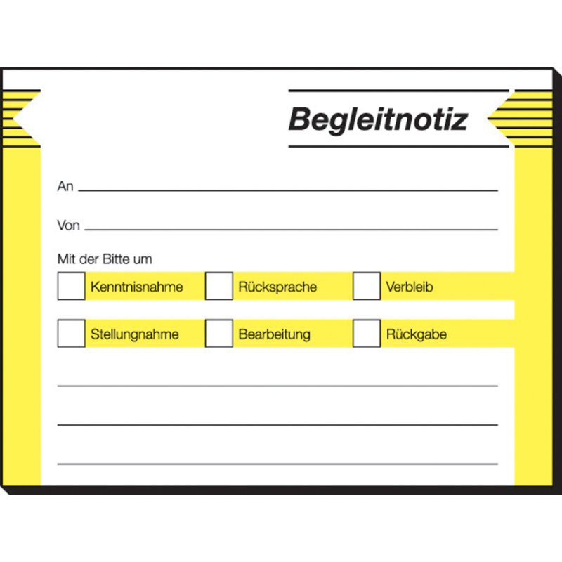 Sigel formulaires de notes autocollants Begleitnotiz, 100×75 mm, 50 feuilles
