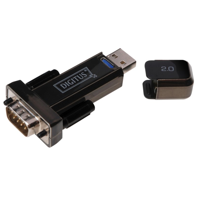 DIGITUS USB 2.0 RS232 converter, 1 Mbps, zwart, 0,8 m kabel