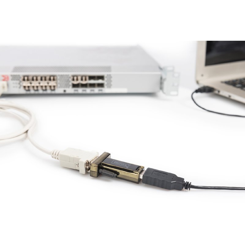 DIGITUS USB 2.0 RS232 converter, 1 Mbps, zwart, 0,8 m kabel