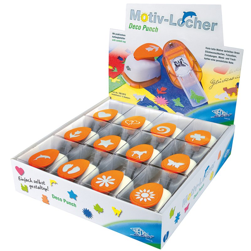 WEDO motivstanzers grand, assorti, 12 pièces