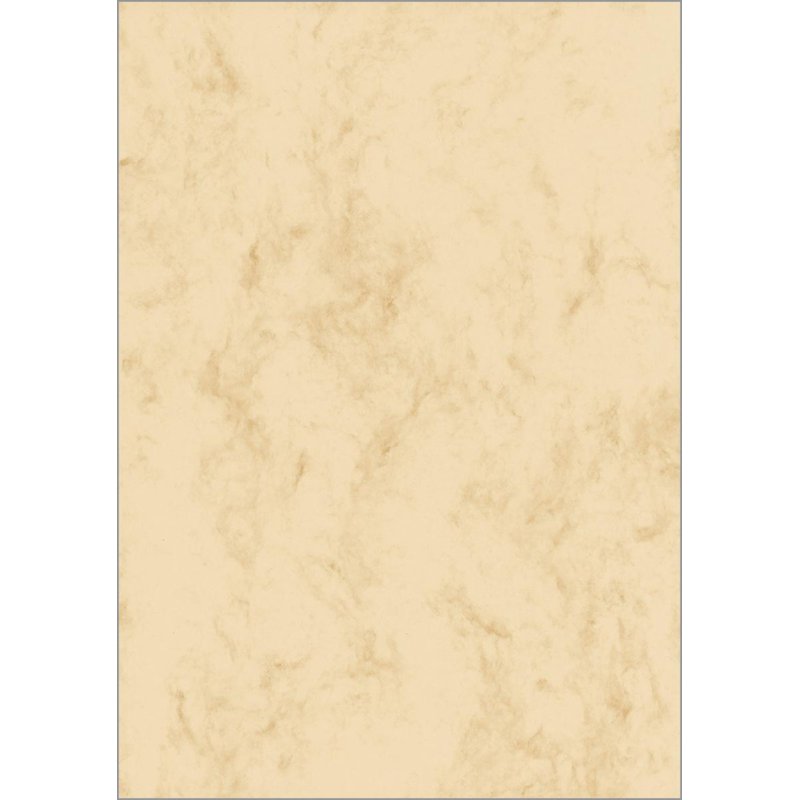 Sigel papier marbre A4, carton noble, beige, 25 feuilles