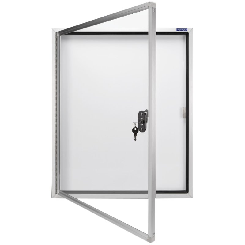 magnetoplan vitrinekast CC, 4×A4, afsluitbaar, binnen/buiten