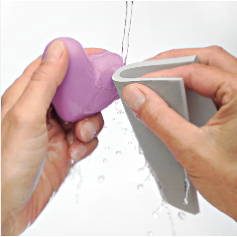 FIMO éponge abrasive, gris, 3 grains différents, réutilisable
