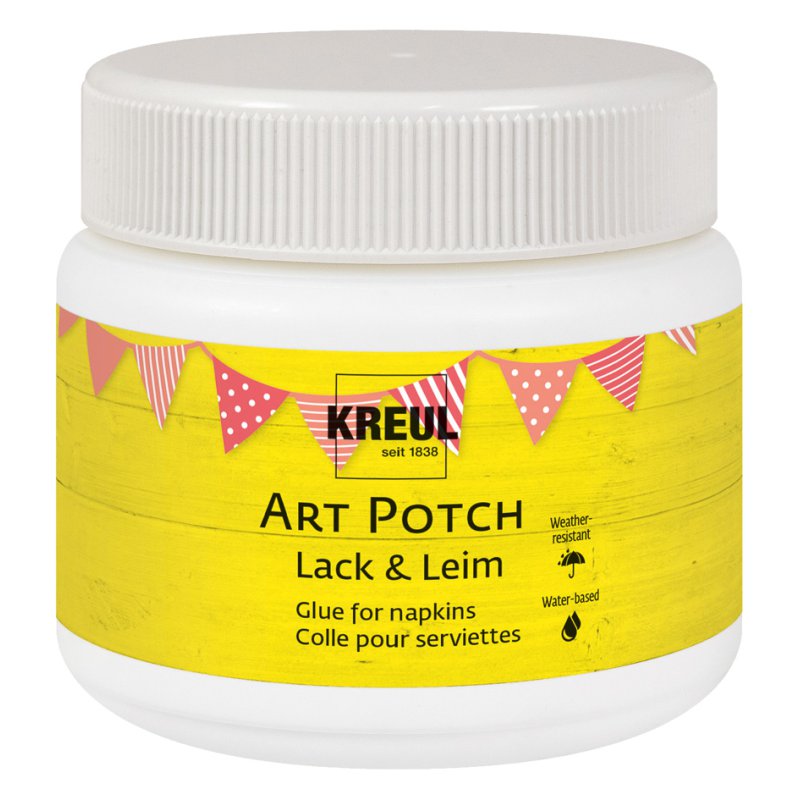 KREUL vernis & colle pour serviettes ART POTCH, mat, transparent, 250 ml