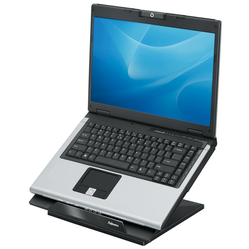 Fellowes support pour ordinateur portable Designer Suites, réglage hauteur 0-30°, jusqu'à 17 pouces, noir