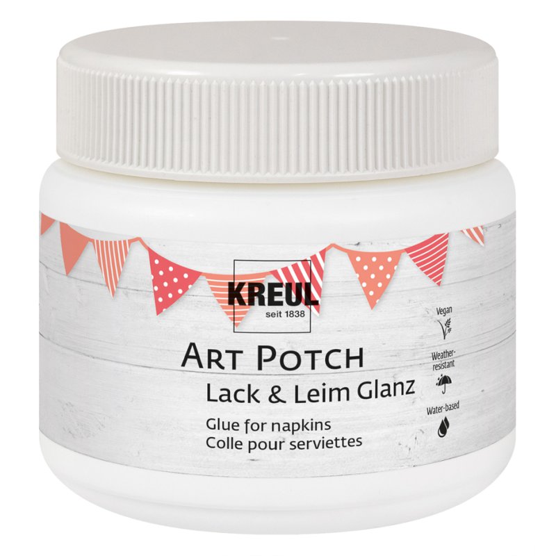 KREUL colle pour serviettes, transparent, base aqueuse, 150 ml