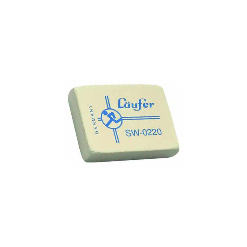 Läufer gum natuurrubber zwart zacht, 48×36×10 mm