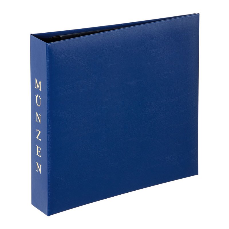 PAGNA album de monnaies, mécanisme 4 anneaux, bleu