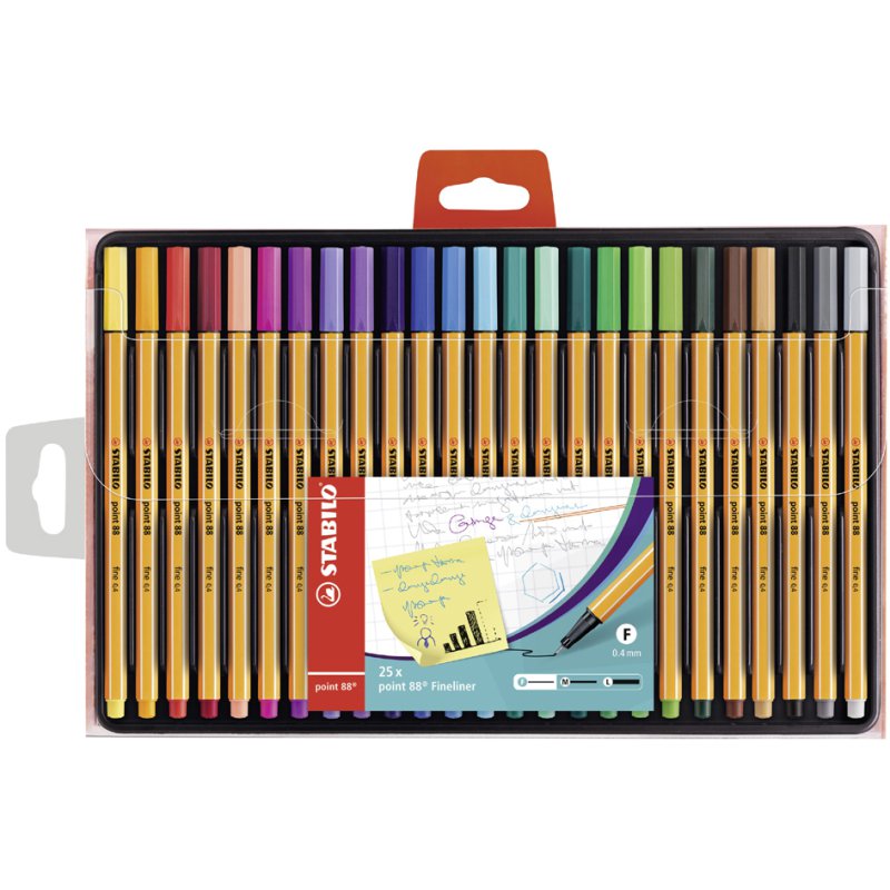 STABILO fineliner point 88, 0,4 mm, 30 pièces