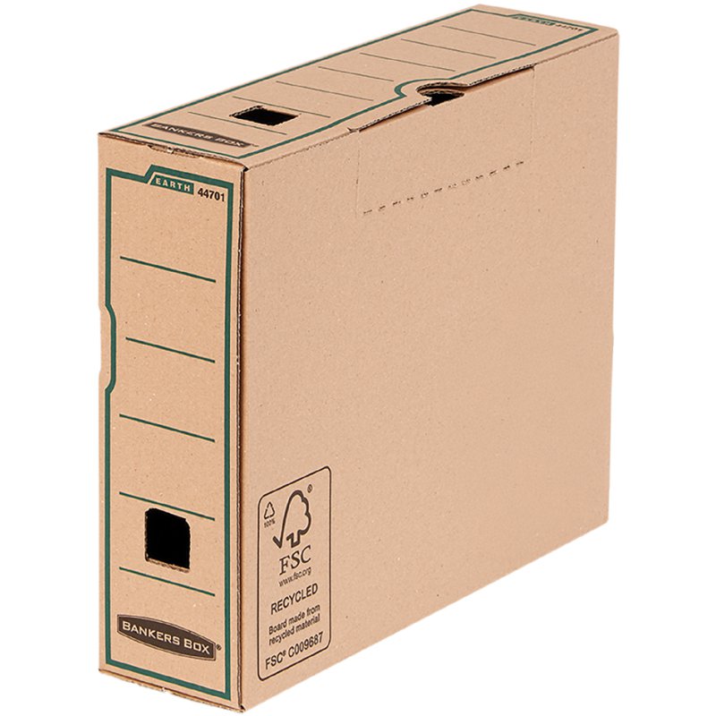Fellowes bac de rangement Earth, 100% carton recyclé, A4, marron