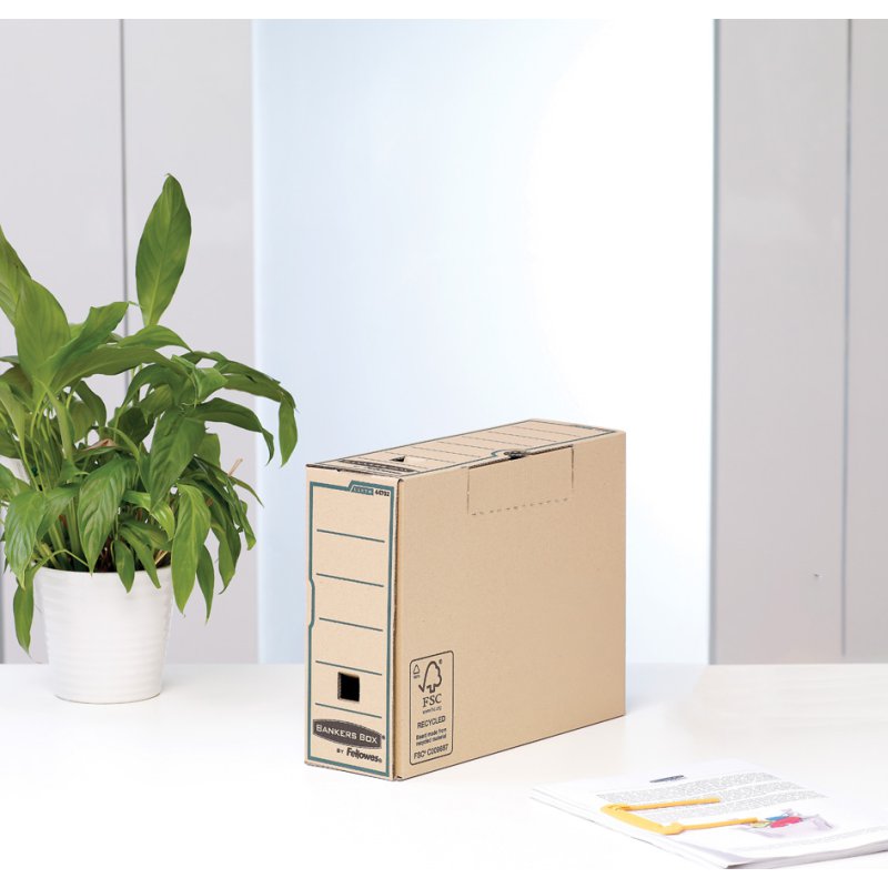 Fellowes boîte d'archives EARTH 80, marron, 100% carton recyclé, 20 pièces