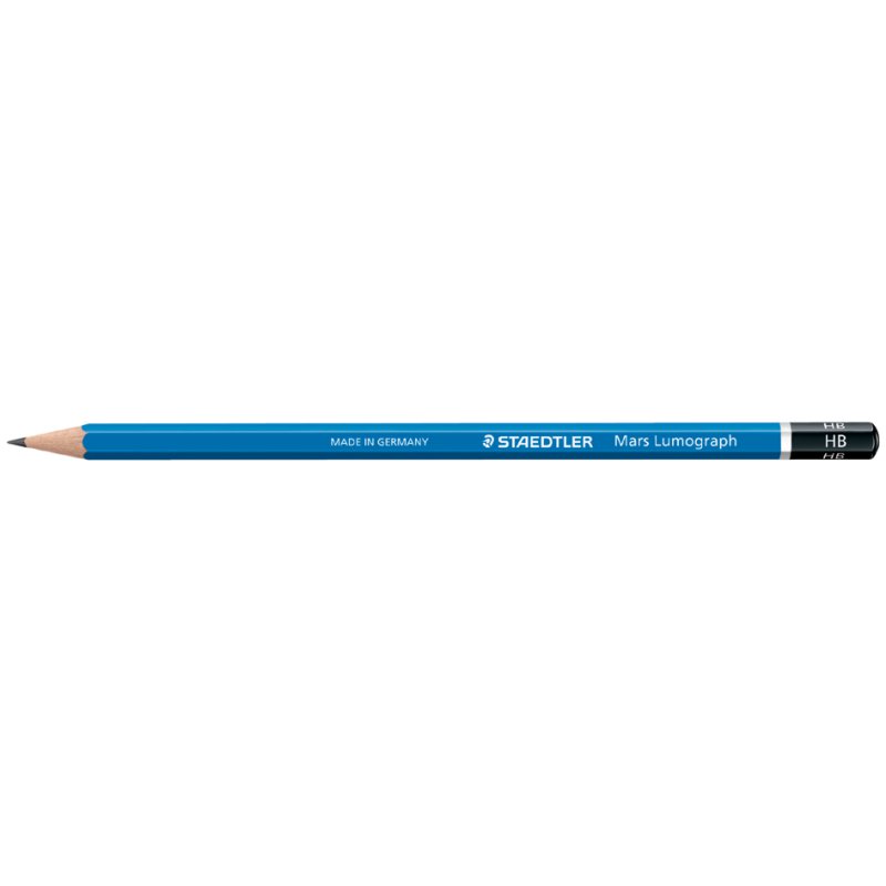 STAEDTLER Mars Lumograph potlood, hardheidsgraad H, zeskantig, blauw gelakt
