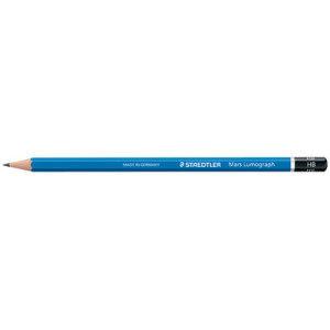 STAEDTLER potlood Mars Lumograph, hardheidsgraad 2B, blauw gelakt, zeskant