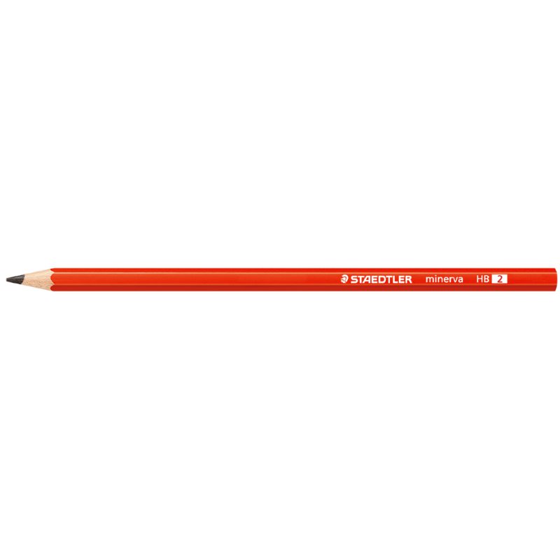 STAEDTLER Minerva crayon hexagonal, HB, laqué rouge, 2 mm