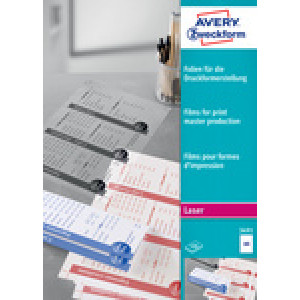 AVERY Zweckform laserfolie A4, transparant, beidsijdig mat gecoat, 100 stuks