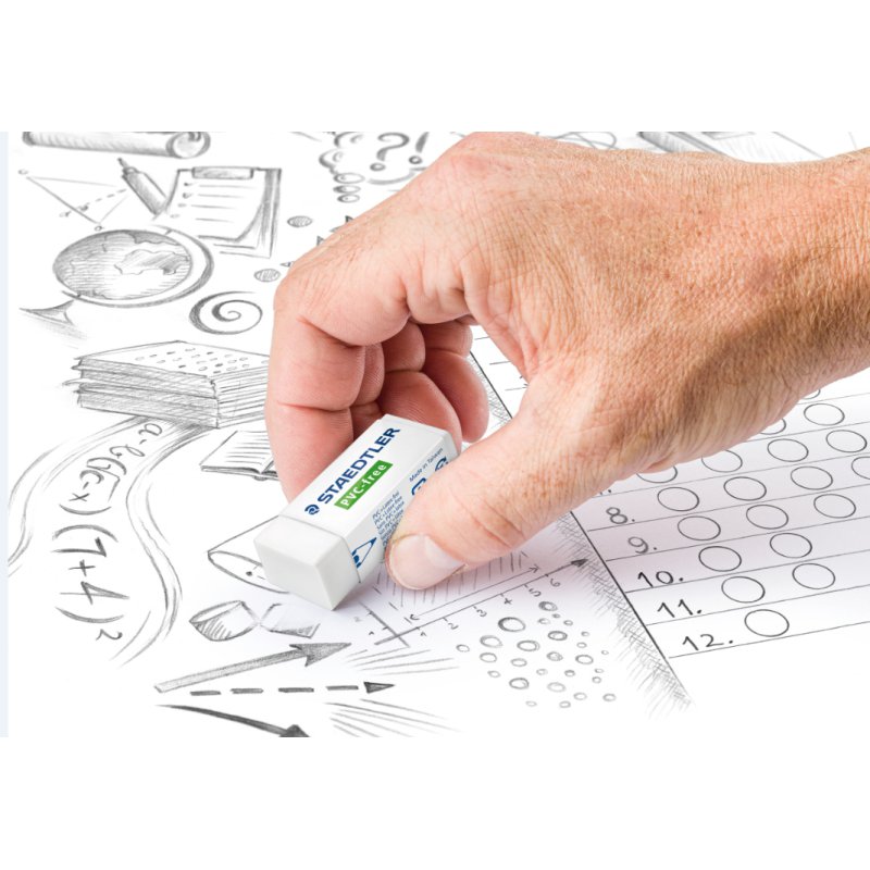 STAEDTLER gomme blanche avec étui coulissant, 33×16×13 mm