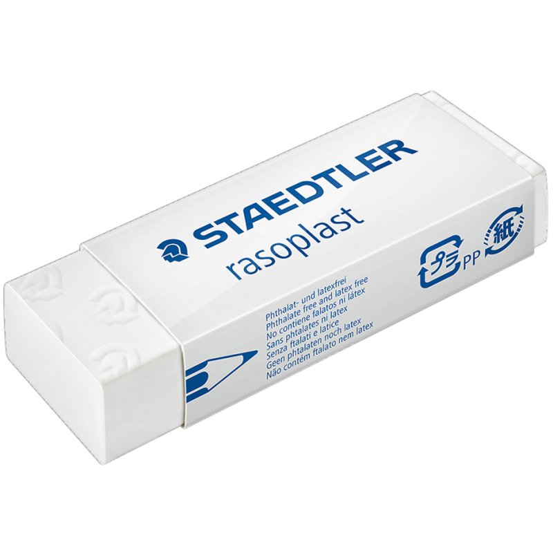 STAEDTLER gomme blanche avec étui coulissant, 33×16×13 mm