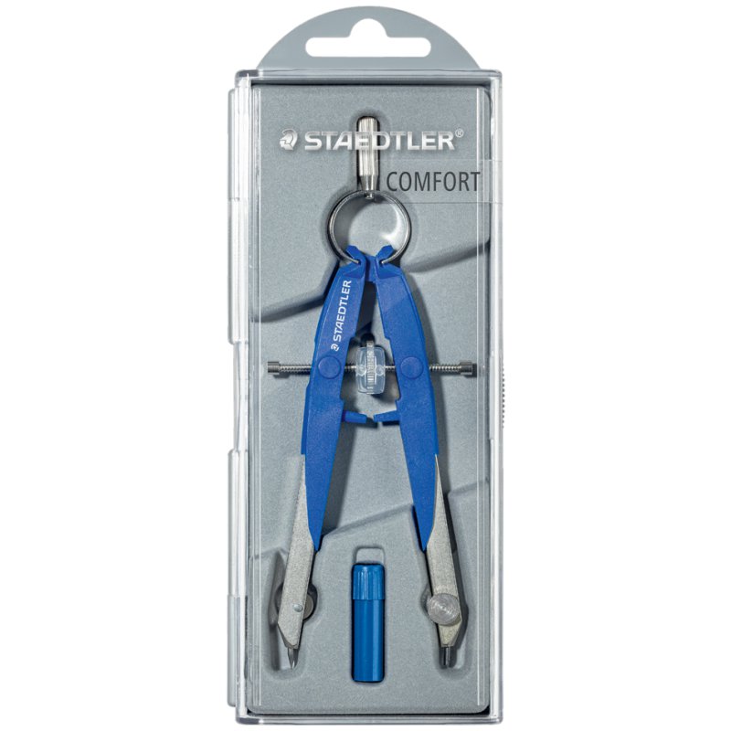 STAEDTLER precisiepasser Mars Comfort 556 00, blauw/zilver, 154 mm, max. cirkel 230 mm