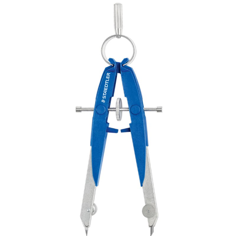 STAEDTLER compas de précision Mars Comfort 556 00, bleu/argent, 154 mm, cercle max 230 mm