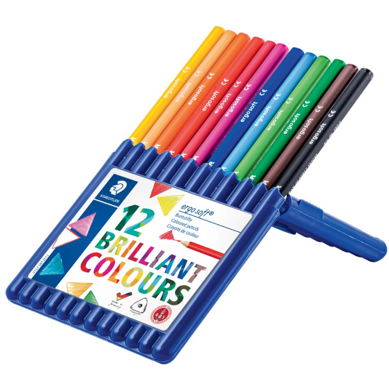 STAEDTLER crayons de couleur ergosoft triangulaires, 24 pièces, 3,0 mm