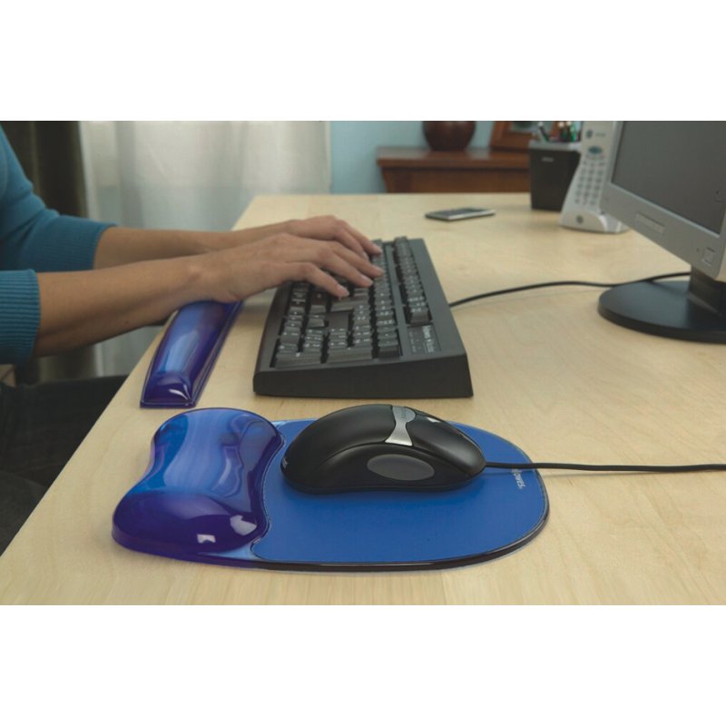 Fellowes tapis de souris avec repose-poignet Crystals Gel, gel cristal transparent, violet
