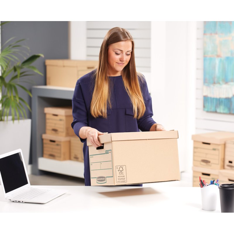 Fellowes EARTH boîte d'archivage, marron, 100% carton recyclé, A4