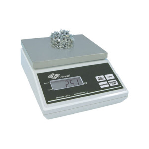 WEDO elektronische weeg- en telschaal Universal, 12 kg draagkracht, lichtgrijs, roestvrijstalen weegschaal